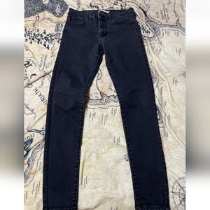 Levi's Size 29 Black 720 High Rise Super Skinny Black Jeans
